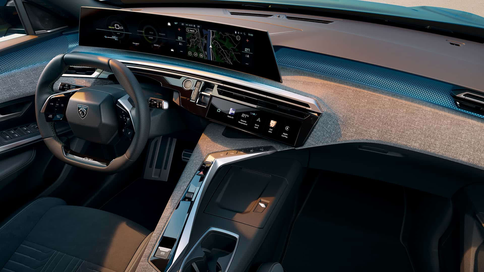 Передня панель у салоні Peugeot 408